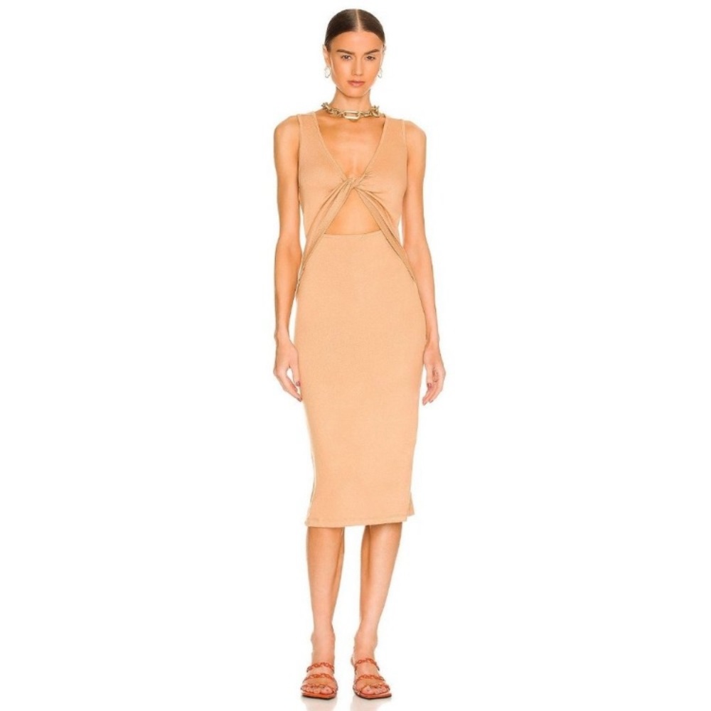 LNA Jonas Twist Tank Dress Doe Womens Size Small